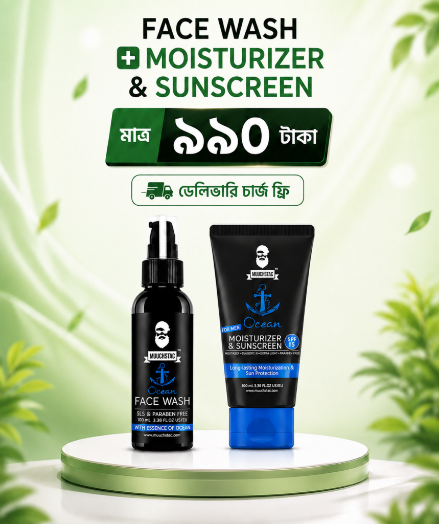 Muuchstac Ocean Face Wash + Muuchstac Ocean Moisturiser & Sunscreen